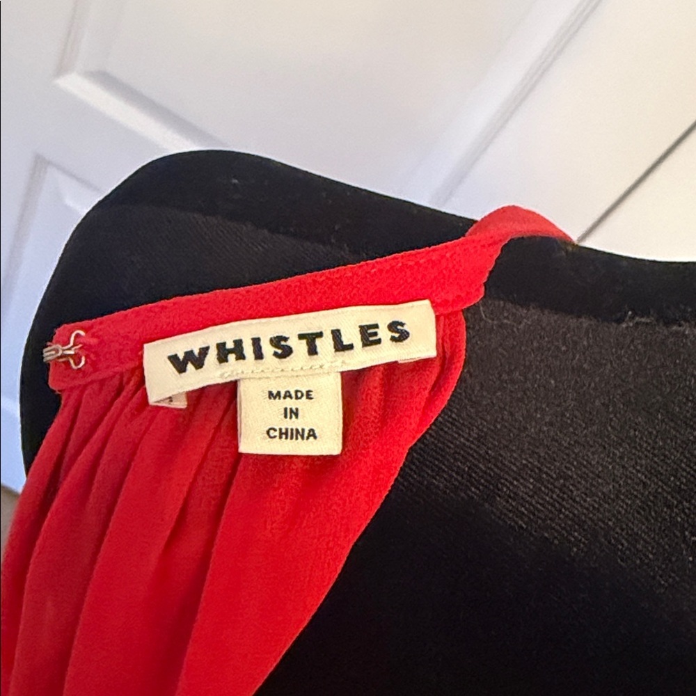Whistles Red Ruffle-Shoulder Jumpsuit - Picture 10 of 14